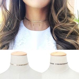 2/$25—Bohemian Silver or Gold Coin Choker!! BNWT